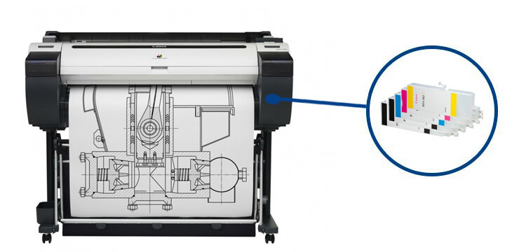 Изображение Плоттер Canon imagePROGRAF IPF780 с ПЗК со стендом