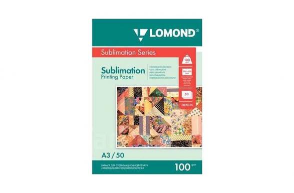 изображение Сублімаційний папір  Lomond Sublimation A3 (100g) 50 аркушів (0809315)