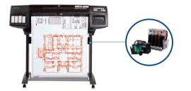 Плотер HP DesignJet 1055 з СБПЧ та чорнилом